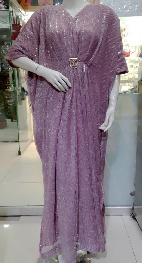 "Elegant Moonlight Kaftan – Premium Chiffon Glow with Inner | Festive & Party Wear" 1 Piece Outfit